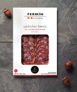 Sliced Iberico Pok Sausage | Salchichon Iberico en lonchas | Cured Meat | Fermin Ibericos | Spanish Food