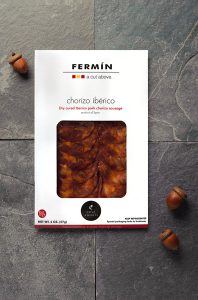 Sliced Iberico Pok Chorizo Sausage | Chorizo Iberico en lonchas | Cured Meat | Fermin Ibericos | Spanish Food
